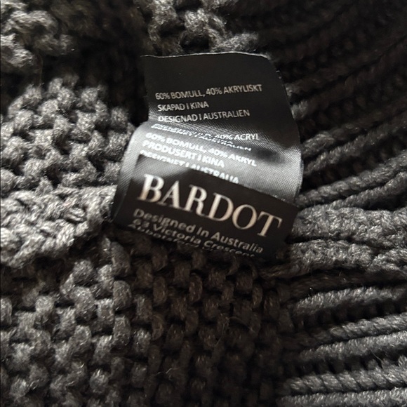 Bardot Charcoal Knit Zip Sweater - Picture 4 of 4